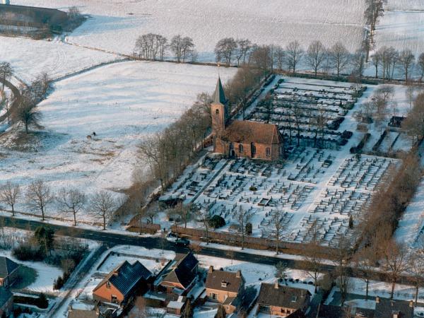 Marum luchtfoto sneeuw